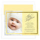 Yellow Gold Foil Frame Photo Baptism Invitations Image 3 of 3